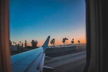Plane About to Fly during Sunset