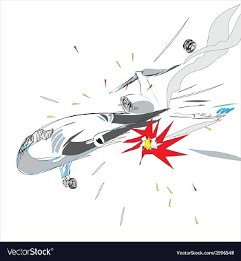 Plane crash vector image