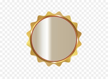 Plane mirror Circle - Golden shiny mirror 