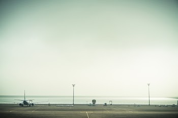 Plane on a Concrete Pavement
