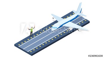Plane take off from the airport runway