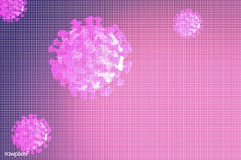 Planet earth against coronavirus pink background | Free  illustration - 2316348