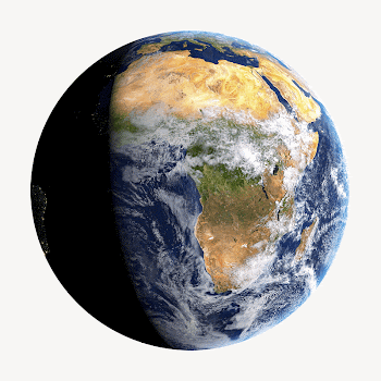 Planet earth collage element, isolated | Free Photo - rawpixel