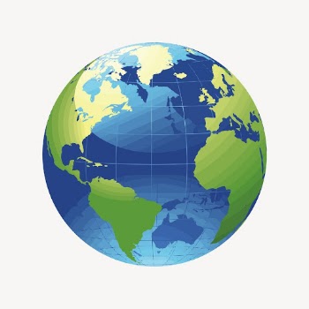 Planet earth sticker, globe illustration | Free PSD - rawpixel