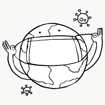 Planet earth wearing a face mask against coronavirus pandemic element .. | Free  transparent png - 2310917