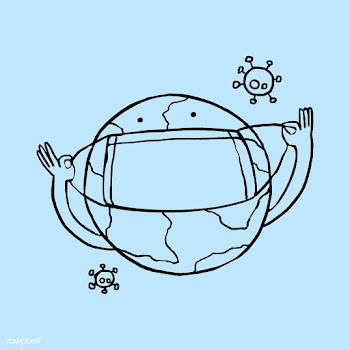 Planet earth wearing a face mask against coronavirus pandemic element .. | Free  vector - 2310915