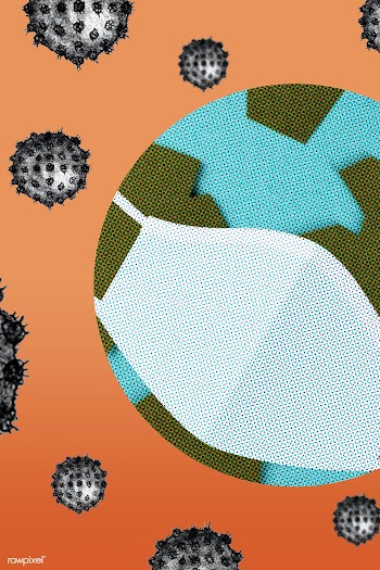 Planet earth wearing a face mask during coronavirus pandemic | Free  illustration - 2308299