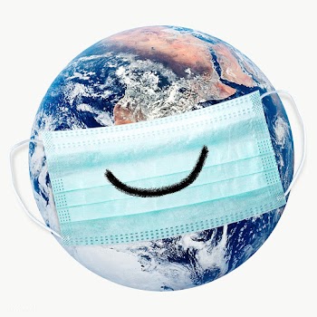 Planet earth wearing a face mask during coronavirus pandemic  | Free  transparent png - 2318996