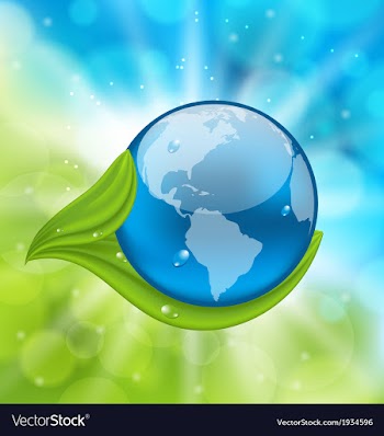  					Planet Earth with green leaves vector&nbsp;image														