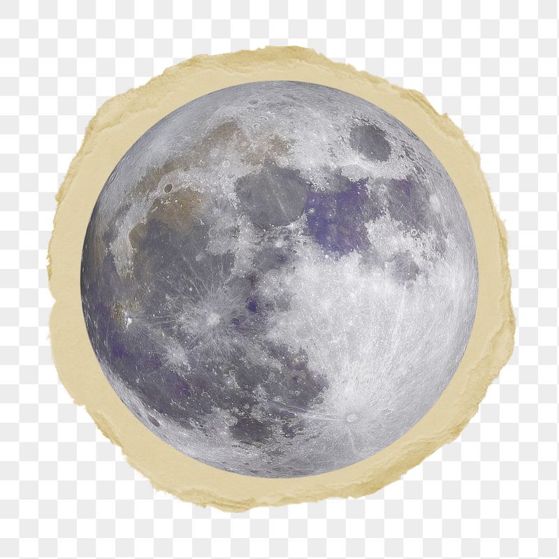 Planet moon png ripped paper | Free PNG - rawpixel