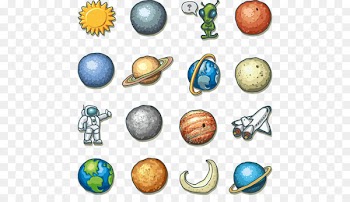 Planet Royalty-free Stock illustration Illustration - Milky Way planets and aliens 