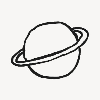 Planet Saturn sticker, galaxy doodle | Free Vector Illustration - rawpixel