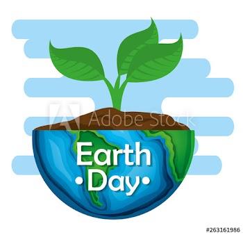 planet with planet and leaves to earth day
