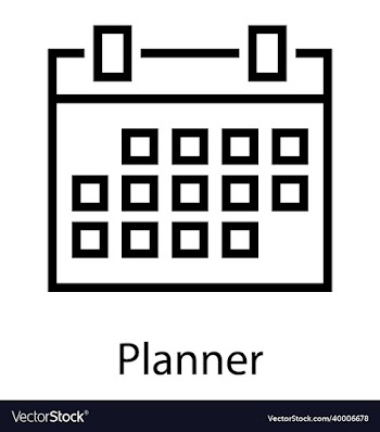 planner calendar line icon