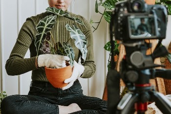 Plant blogger filming a video | Free Photo - rawpixel