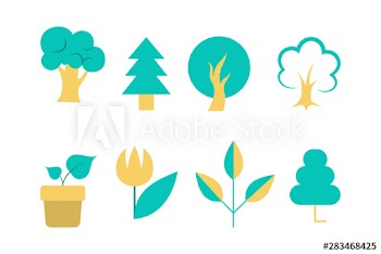 Plant icon set