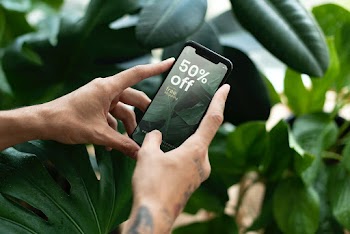 Plant shop 50% off discount social media… | Free stock photo | High Resolution image
