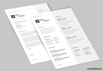 Plantilla de currículo clásico y carta de presentación