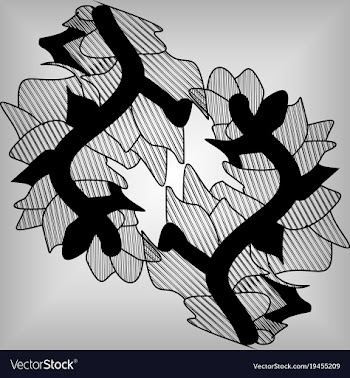 Plants in the style of patchwork vector image