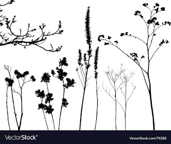  					Plants silhouettes vector&nbsp;image														