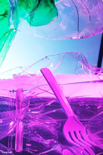 Plastic and other waste polluting the ocean neon background | Free  photo - 2328212