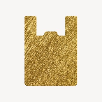 Plastic bag gold icon, glittery | Free Icons - rawpixel
