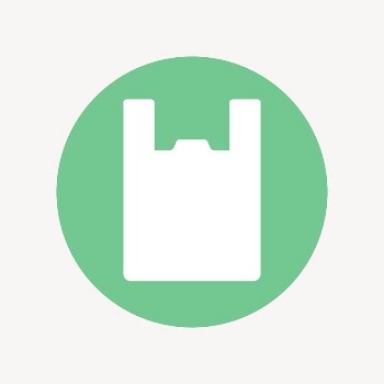 Plastic bag icon badge, flat | Free Icons - rawpixel
