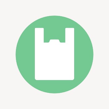 Plastic bag icon badge, flat | Free Icons - rawpixel