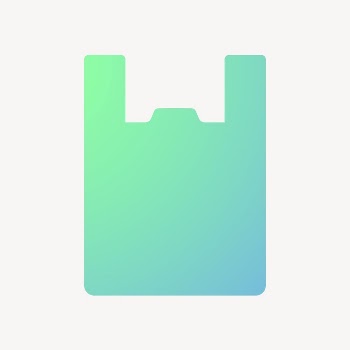 Plastic bag icon, gradient design | Free Icons - rawpixel