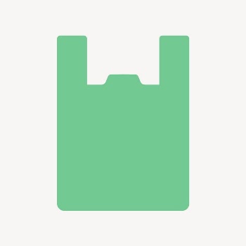 Plastic bag icon, green flat | Free Icons - rawpixel