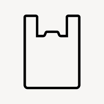 Plastic bag icon, line art | Free Icons - rawpixel