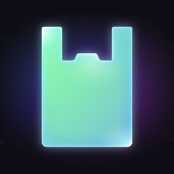 Plastic bag icon, neon glow | Free Icons - rawpixel