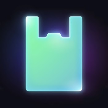 Plastic bag icon, neon glow | Free Icons - rawpixel