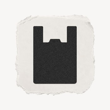 Plastic bag icon, ripped paper | Free PSD - rawpixel