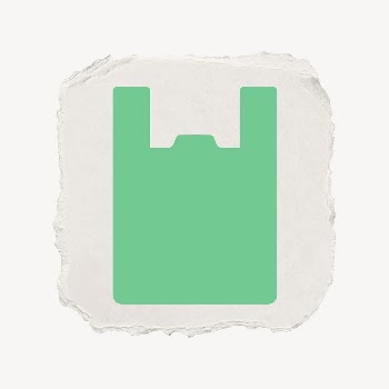 Plastic bag icon, ripped paper | Free PSD - rawpixel