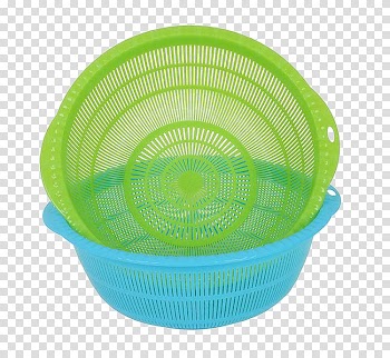Plastic Basket Vegetable, Two plastic vegetable baskets transparent background PNG clipart