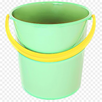 Plastic, Bucket, Lid, Green, Turquoise PNG
