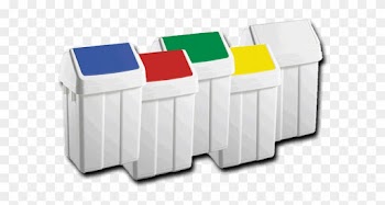 Plastic Cleanroom Bin - Max Pattumiera 50 Litri Coperchio Basculante Verde