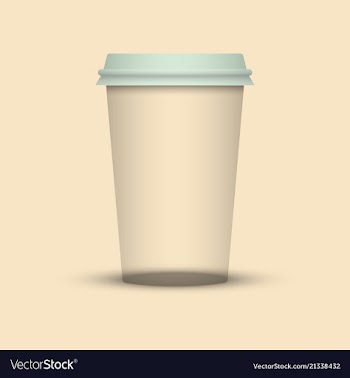 Plastic coffee cup template vector image
