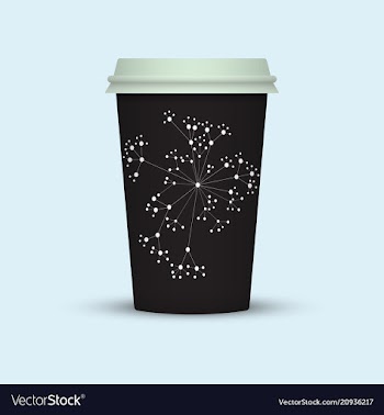 Plastic coffee cup vector image