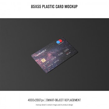 Plastic credit card mockup Free Psd
