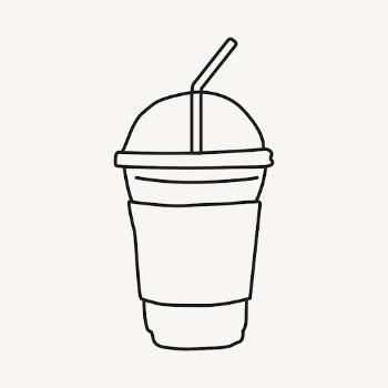 Plastic cup doodle clipart, drinks, | Free PSD Illustration - rawpixel