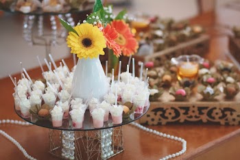 Plastic Cups With Shakes on Glass Tables