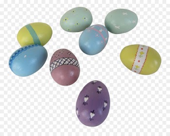 Plastic Easter egg Bead - hand-painted easter 