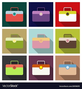 Plastic metal leather suitcase bag travel vector image