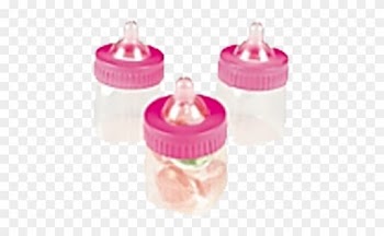 Plastic Pink Baby Bottle Containers - Pink Mini Fillable Baby Bottles (pack Of 12)