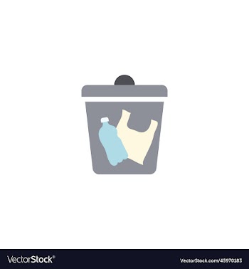 plastic trash creative icon from recycling icons