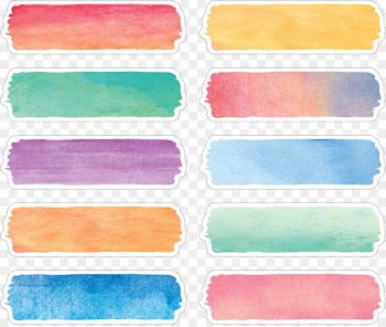 Plastic Watercolor painting Label Adhesive tape - painting 