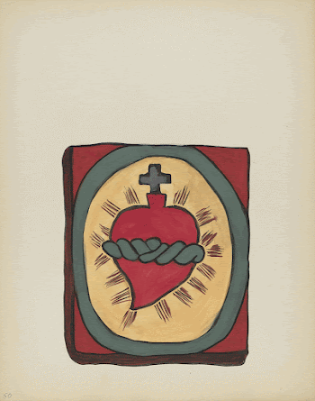 Plate 50: Sacred Heart: From | Free Photo - rawpixel