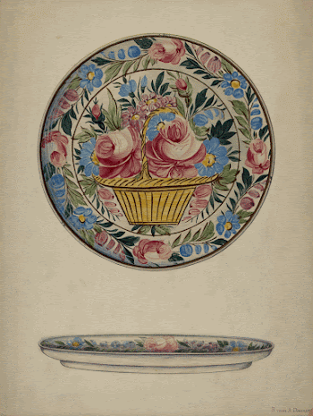 Plate (ca.1938) by Byron Dingman. | Free Photo - rawpixel